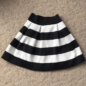 black and white skirt